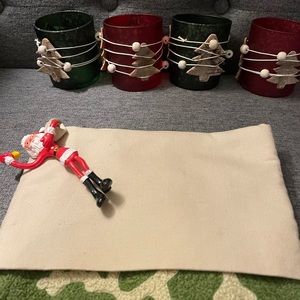 NWT Snowflake Stocking & Holiday Tea Lights